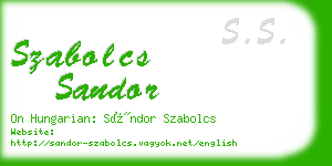 szabolcs sandor business card